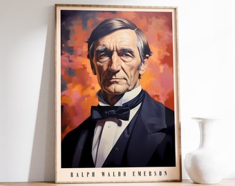 Ralph Waldo Emerson Poster | Autor Print | Ralph Waldo Emerson Poster | Literatur Dekor | Buch Kunstdruck | Wohndekor