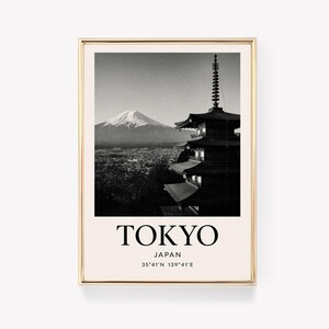 Tokyo Vintage Travel Poster, Japan Wall Art, Tokyo Print, Retro Wall Decor, Japan Gift
