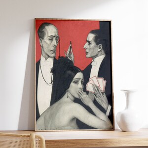 Delirium (1922) von Wladyslaw Theodore Benda | Vintage Malerei Druck | Dramatische Kunstdruck | Klassisches Plakat