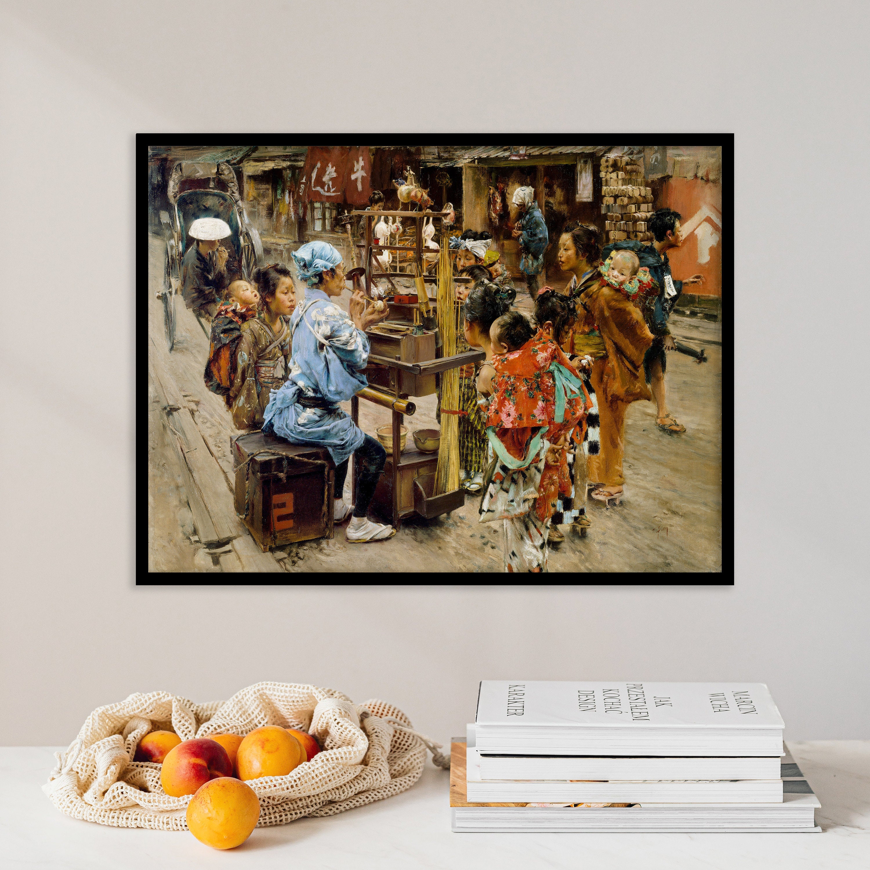 絵画 ロバート・フレデリック・ブラム 飴屋 フレーム付き ファイル:Robert Frederick Blum - The Silk Merchant, Japan