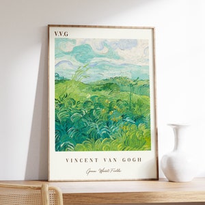 Vincent Van Gogh - Green Wheat Fields | Exhibition Print | Van Gogh Painting | Van Gogh Poster | Modern Wall Art | Living Room Wall Art