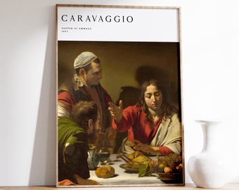 Impressão artística de Caravaggio | Arte de parede moderna | Pôster de Caravaggio | Arte de parede de Caravaggio | Arte de parede barroca | Pôster de exposição em museu