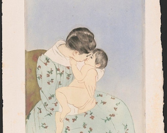 Mary Cassatt | Zwangerschapsafdruk | Kunstposter | Vintage schilderij | Moederschapskunst | Vintage print | Muurkunst voor kinderen