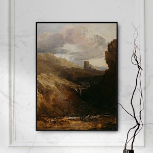 William Turner - Dolbadarn Castle (1800) - Vintage Painting Photo Poster Print Wall Art Gift - J. M. W. Turner Joseph Llanberis Pass Wales