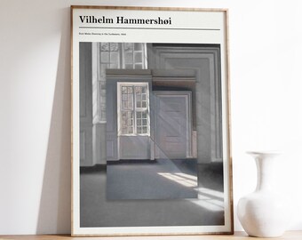 Vilhelm Hammershoi Art Print | Exhibition Print | Vilhelm Hammershoi Poster | Modern Wall Art | Art Nouveau Print | Eclectic Art Print