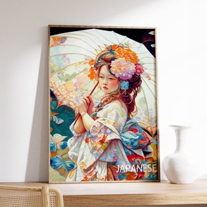 Japanese Art Print - Sea Ocean Wave Boat Painting - Vintage Poster