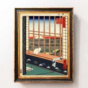 Utagawa Hiroshige - Asakusa Ricefields e Torinomachi Festival (1857) - Pittura classica Foto Poster Stampa artistica Regalo Giappone giapponese, Arte