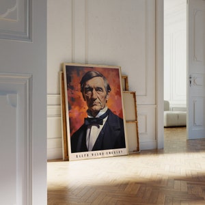 Ralph Waldo Emerson Poster | Autor Print | Ralph Waldo Emerson Poster | Literatur Dekor | Buch Kunstdruck | Wohndekor Bild 5