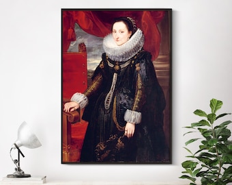 Cornelis de Vos - Frauenbildnis | Vintage Antik Malerei Wohnkultur Poster Druck Frau Portrait Wandkunst