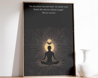 Marcus Aurelius citaat print | Stoïcijnse filosofieposter | Inspirerende muurkunst | Mindfulness-decor | Oude wijsheidskunst | Offerte afdrukken