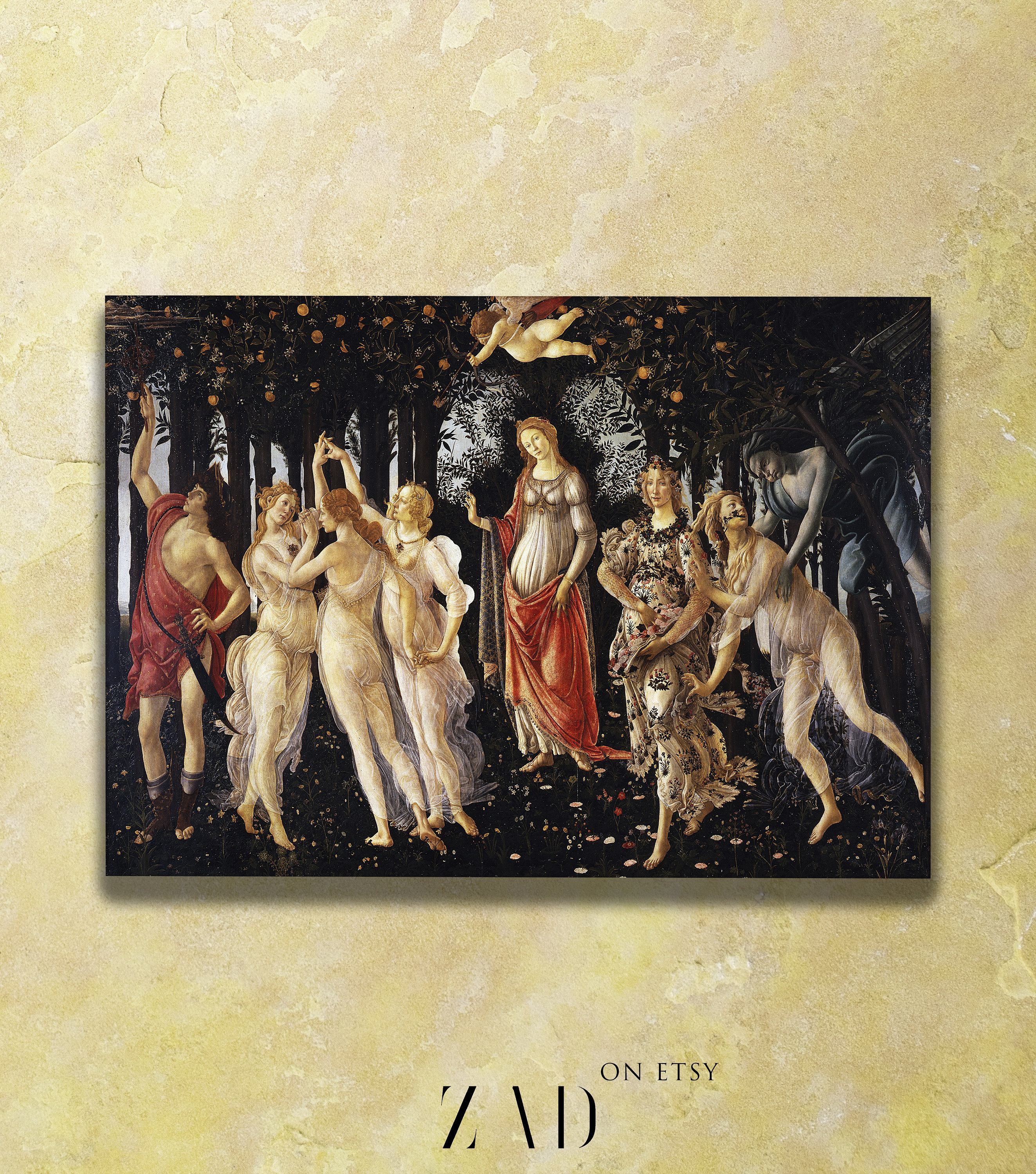 Sandro Botticelli - The Primavera (Spring) 15th Century - Classic Painting Reproduction Photo Poster Print Wall Art Gift Print Gift Home