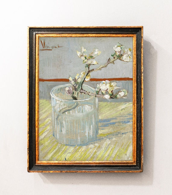 Van Gogh Poster Bloeiende amandeltak in een glas 1888 - Etsy België
