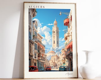 Algier Reise Poster | Algerien Travel Decor | Algerien Poster | Algier Drucken | Reise-Druck