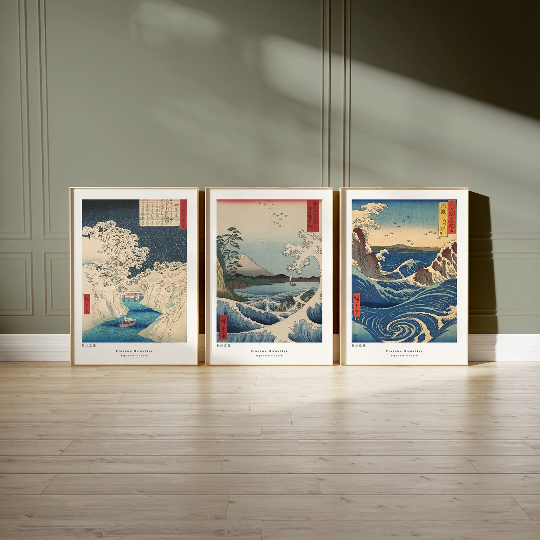 Japanese Art Set of 3 Poster | Exhibition Print | Museum Wall Art ...