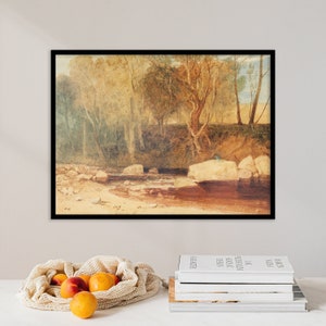 William Turner - On the Washburn (1815) | Antique Landscape Painting | Wall Art Gift Poster Print | Vintage Art | Farmhouse Home Decor