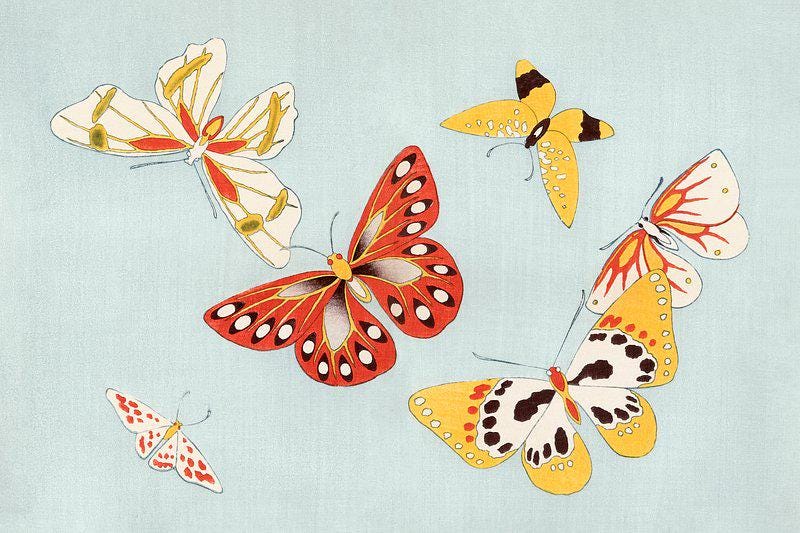 Lot de 50 papillons en origami - Loisirs créatifs