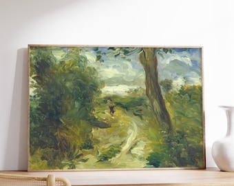 Auguste Renoir - Landscape between Storms (1874) | Vintage Poster | Tree Landscape Oil Painting | Green Scenery Print | Home Decor Wall Art