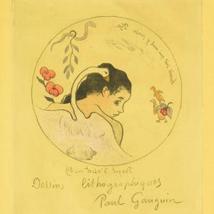 Swan  | Girl | Paul Gauguin Art | Vintage Painting | Classic Print | Wall Decor | Impressionist Art