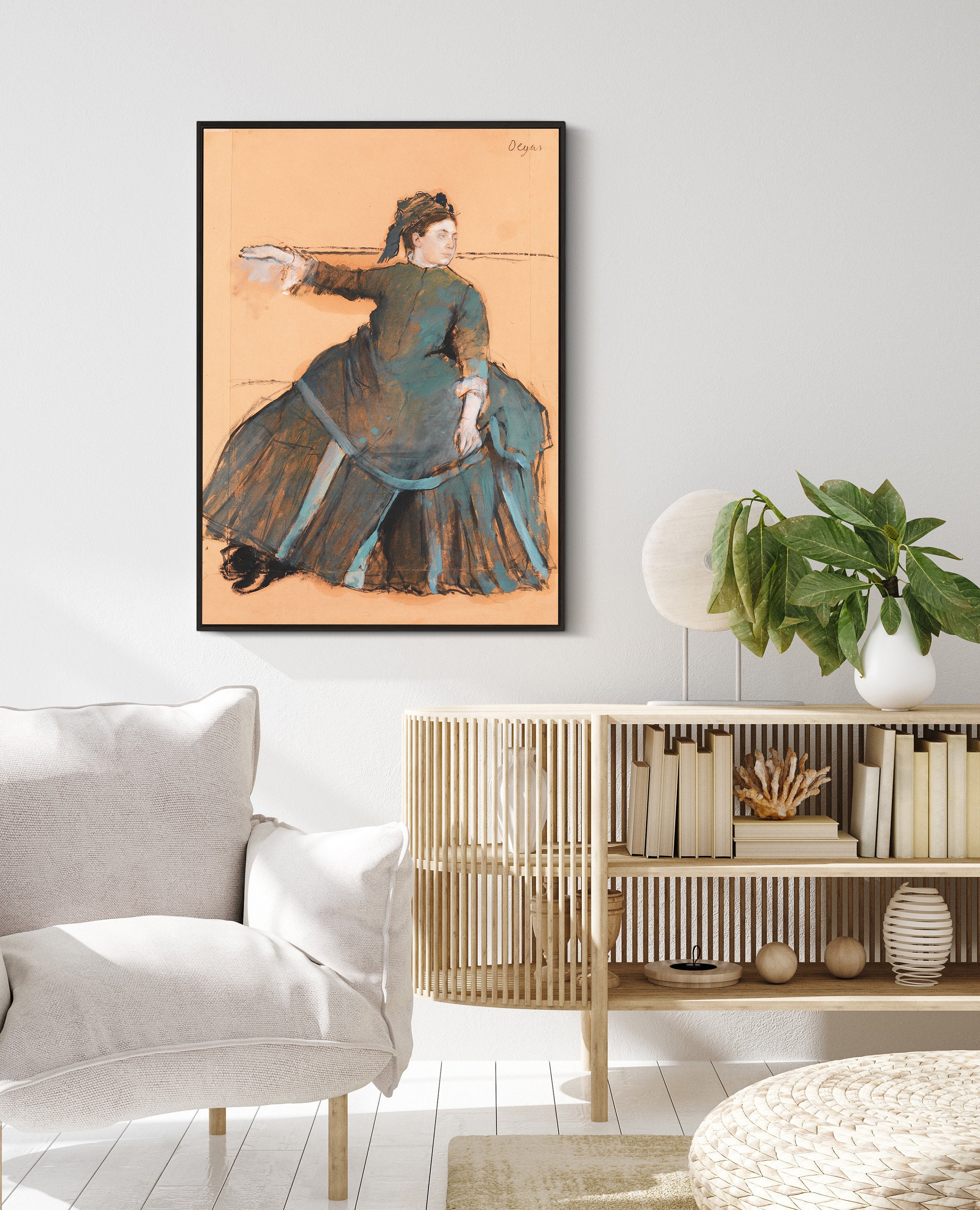 Edgar Degas Print | Woman on a Sofa (1875) | Vintage Painting