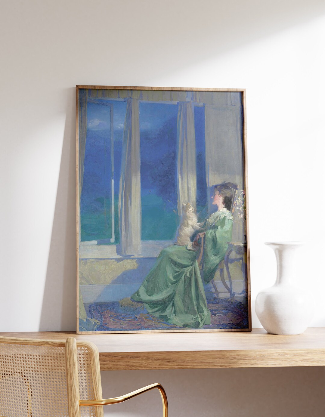 Woman Sleeping Print | Vintage Portrait Poster | Moody Oil Painting ...