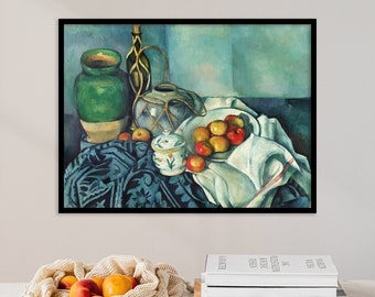 Paul Cézanne - Still Life with Apples (1894) - Reproduction of a Classic Painting - Photo Poster Print Wall Art - Cezanne Apples Pears