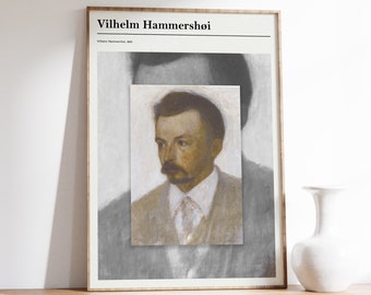 Vilhelm Hammershoi Art Print | Exhibition Print | Vilhelm Hammershoi Poster | Modern Wall Art | Art Nouveau Print | Eclectic Art Print