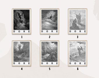 Gustave Dore Art Print | Angel Art Print | Vintage Painting | Modern Home Decor | Art Nouveau Art Print | Retro Home Decor