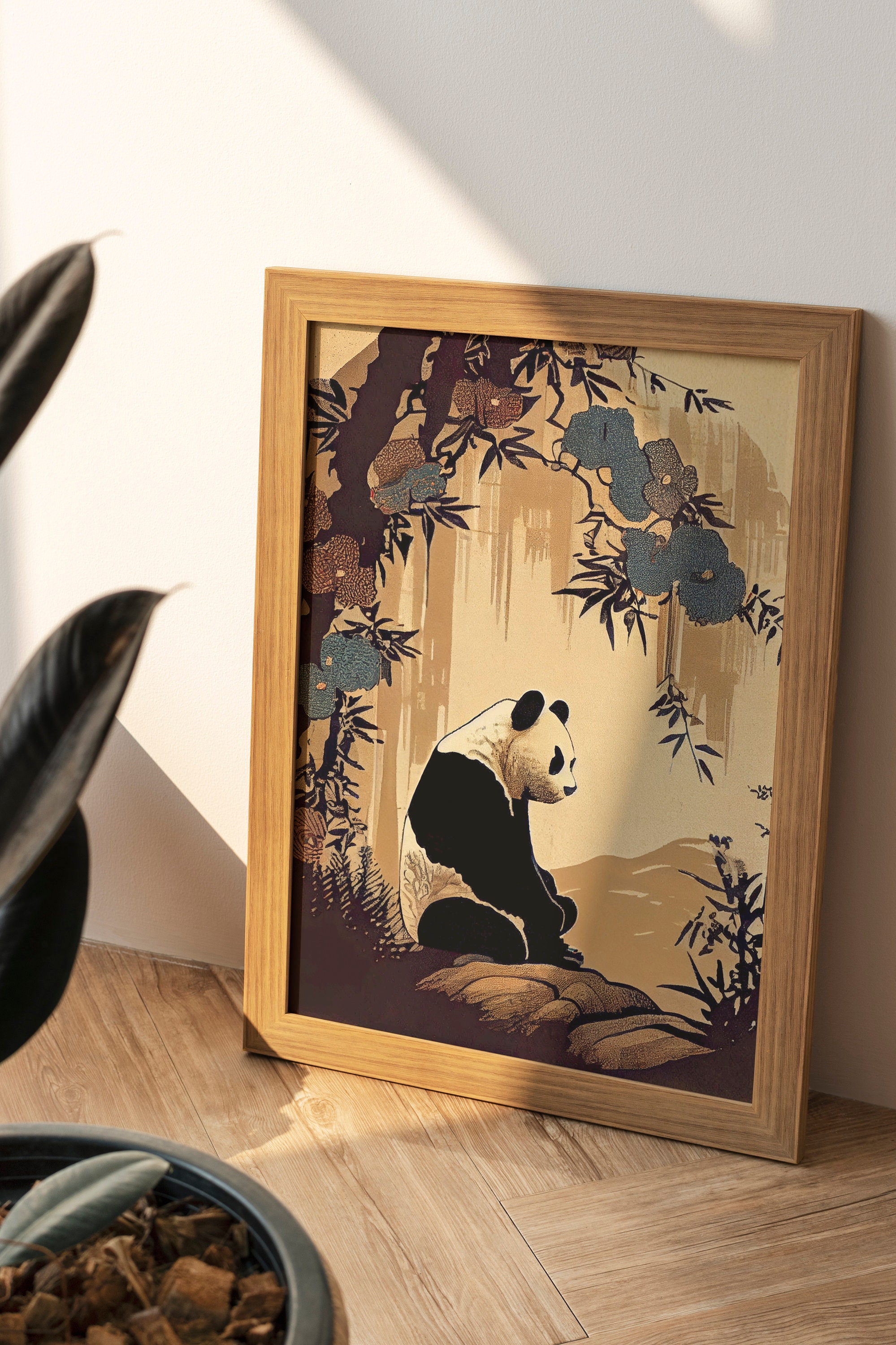 Japanese Panda Poster | Animal Poster | Panda Art Print | Panda Wall ...