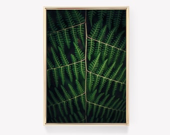 Green Fern Art | Fern Leaf Print | Nature Wall Print | Botanical Art | Vintage Leaves | Wall Decor