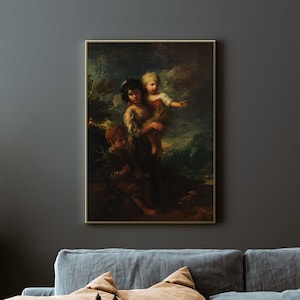 Vintage Peasant Portrait | Peasants Painting | Antique Wall Art | Portrait Painting | Dark Academia Print | Rustic Canvas Poster Print Decor