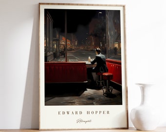 Retrospect Painting | Edward Hopper | Retrospect Poster | Mid Century Modern | Art Nouveau | Home Decor