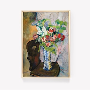 Blumenstrauß | Suzanne Valadon Art | 1928 Blumendruck | Vintage Gemälde | Jugendstil Druck