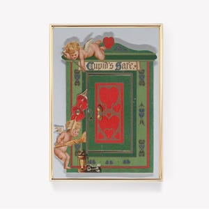 vintage Saint Valentin Cupidon | Cartes postales de Cupidon | Impression de Cupidon romantique | impression d'amour vintage | Art vintage de Cupidon