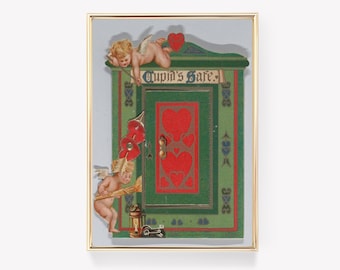 Valentinstag Amor | Amor Karte Kunst | Romantischer Amor Druck | Vintage Liebe Poster | Amor Vintage Kunst