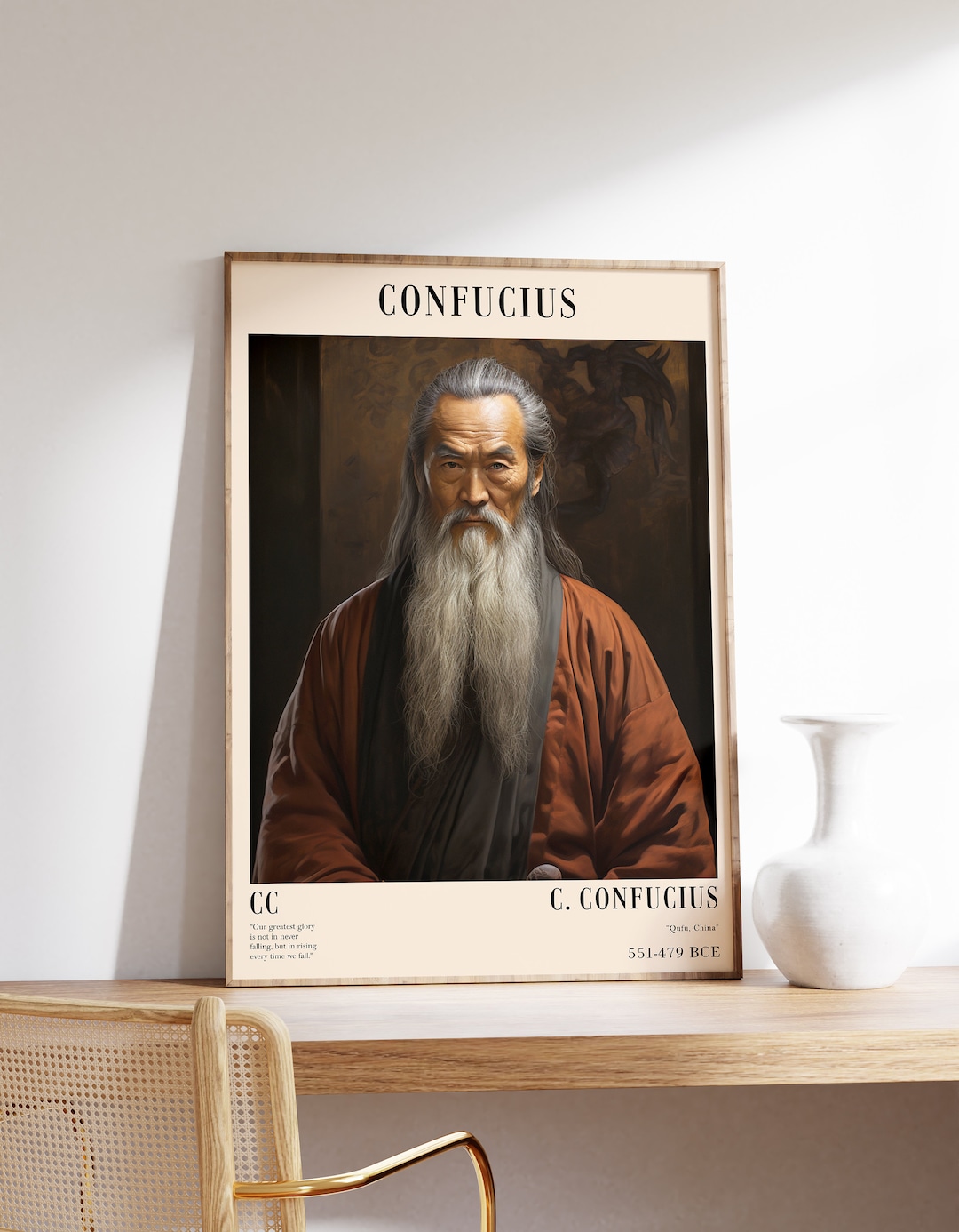 Confucius Poster | Vintage Wall Art | Bookworm Gift | Wall Art ...