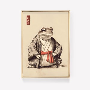 Japanese Aesthetic Frog Poster Wall Art, Modern Wall Decor For Living Room Bedroom 24x36 Unframed Japanese Aesthetic Frog Poster Wall Art, Modern Wall Decor For Living Room Bedroom 24x36 Unframed