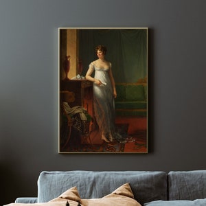 Baron François Gérard - Madame Charles Maurice de Talleyrand Périgord (1804) | Vintage Painting Decor Poster Print Woman Portrait Wall Art