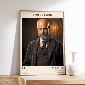 Georg Cantor | Scientist Portrait | Math Genius Art | Inspirational Quote | Educational Decor