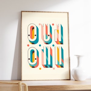 Oui Oui Art Print | French Home Decor | French Art Print | French Wall Art | Inspirational Wall Art | Neutral Wall Art | Modern Print