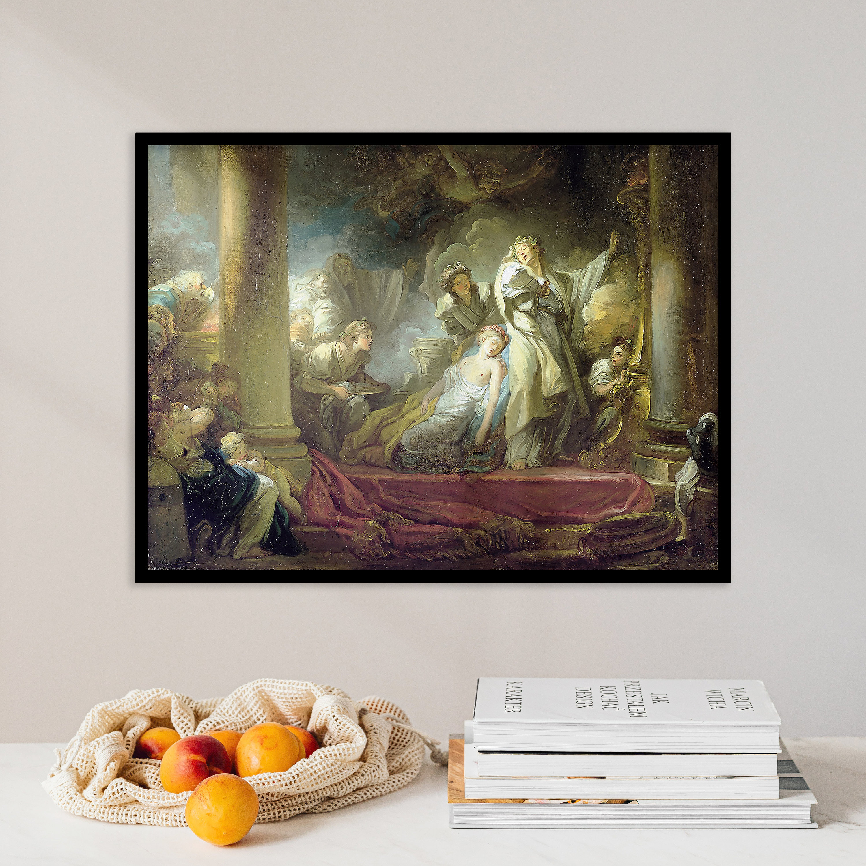 Jean Honore Fragonard - The Sacrifice of Callirhoe (1765) | Home Wall Art Decor Vintage Antique Poster Print | French Farmhouse Painting