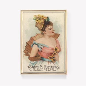 Allen - Ginter | Cartão de Cigarro | Richmond Smoke | Impressão Vintage | Colecionável | Arte Retro