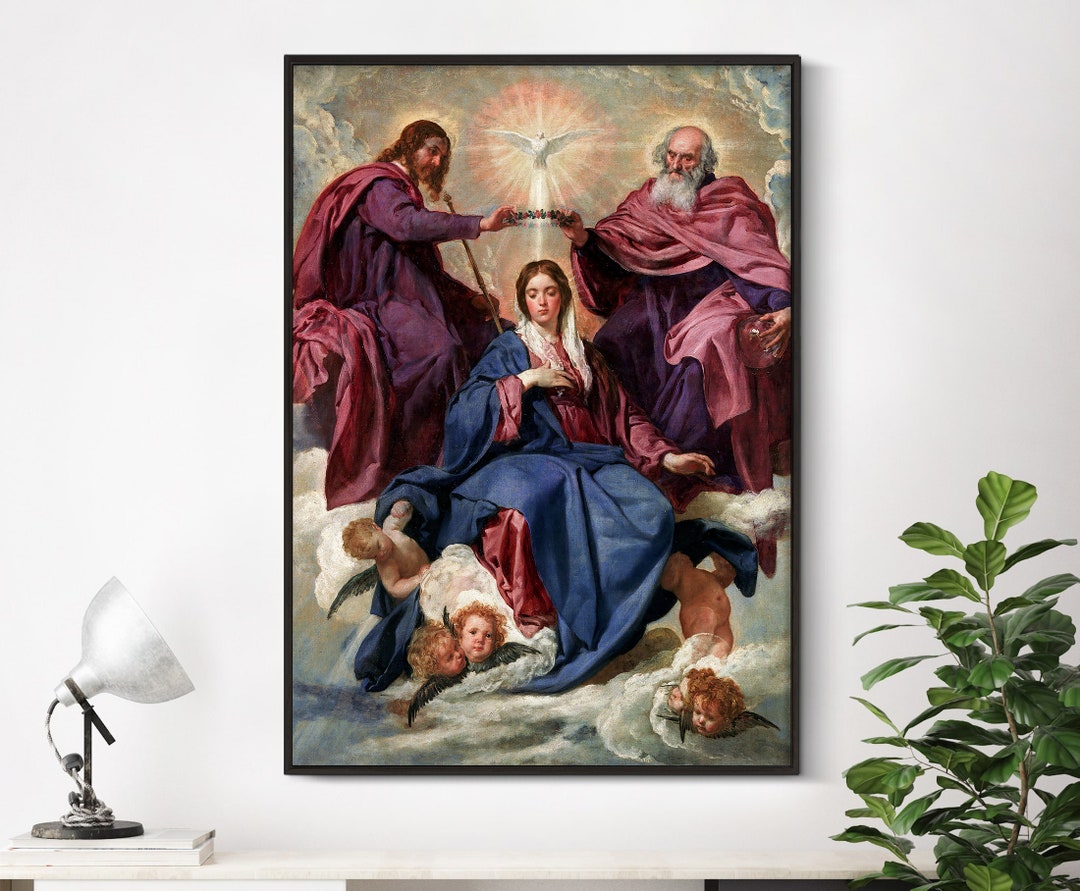 Diego Velazquez Coronation of the Virgin 1636 Vintage - Etsy