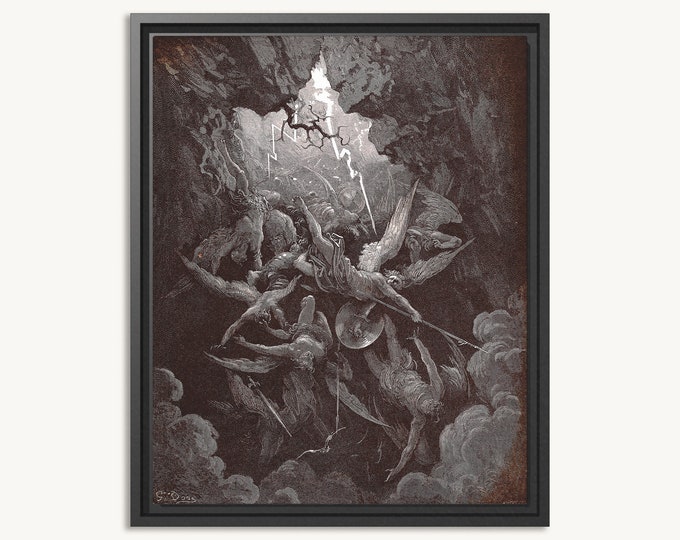 Gustave Dore : Mouth of Hell, Paradise Lost (1866) Canvas Gallery ...