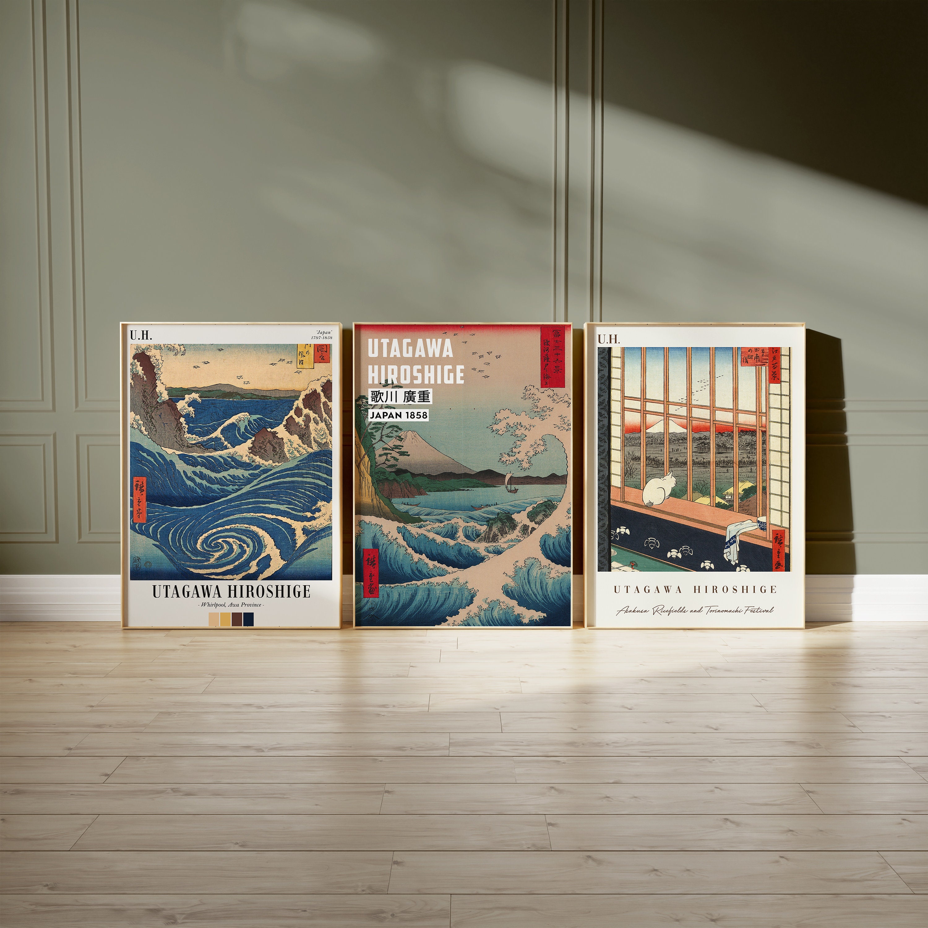 Japanese Art Set of 3 Poster | Exhibition Print | Museum Wall Art