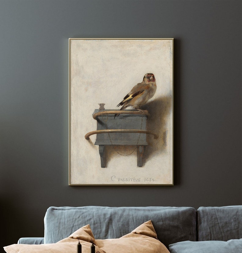 Carel Fabritius - the Goldfinch (1654) - Vintage Painting, Poster Print ...