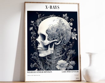 Science Wall Art | X-Rays | Antique Science Painting | Science Art Poster | Exhibition Poster