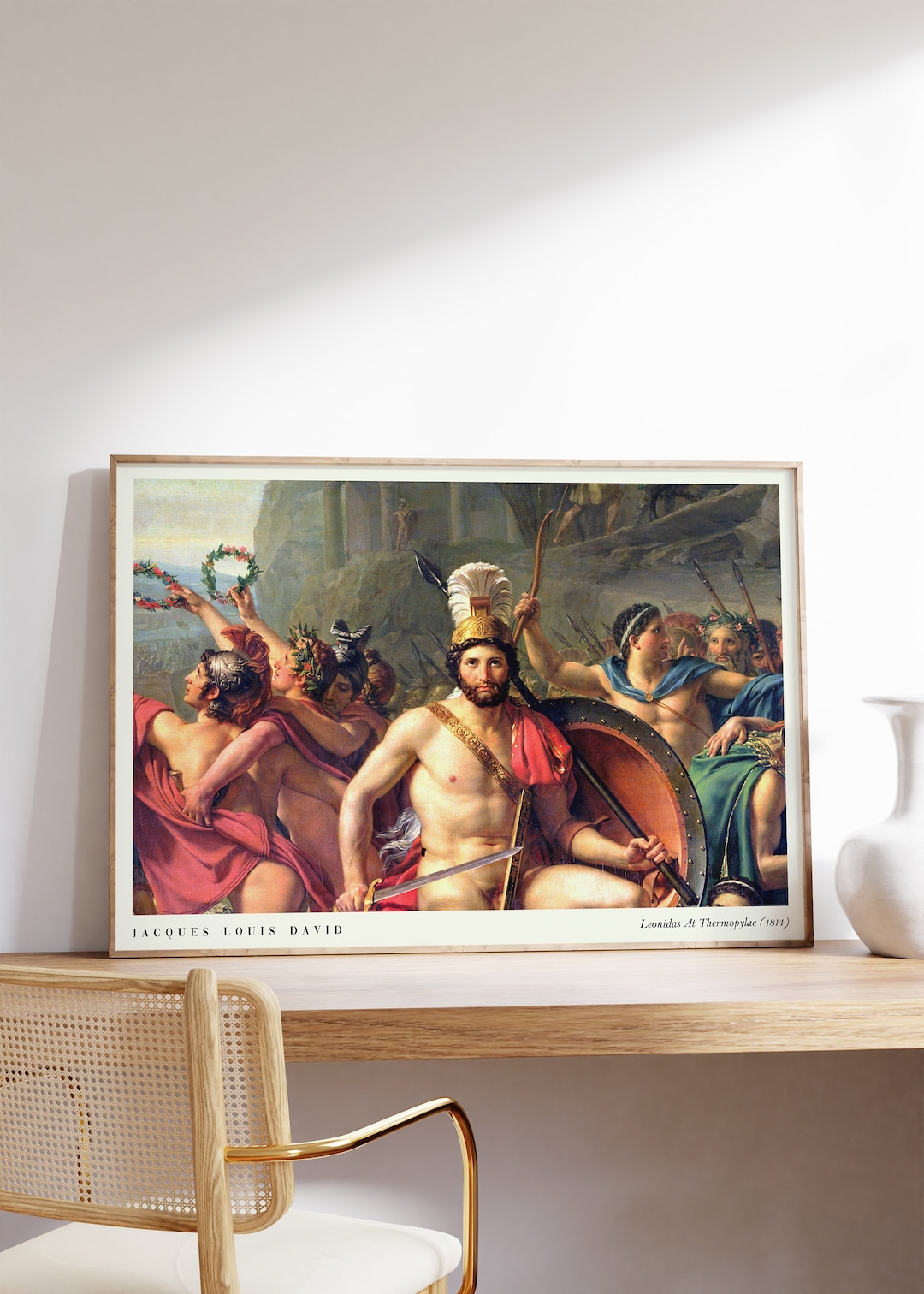 Jacques Louis David Art Print Leonidas at Thermopylae 1814 Exhibition ...
