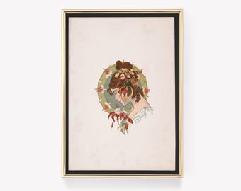 Vintage Mucha-print | Art-nouveauposter | Alphonse Mucha-kunstwerk | F. Champenois-print | Decoratieve kunst