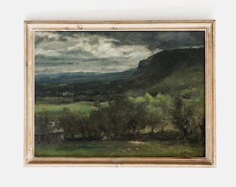 George Inness - Montclair (1878) | Vintage Poster | Landscape Painting | Countryside Painting | Farm Landscape  | Farmhouse Wall Art Decor