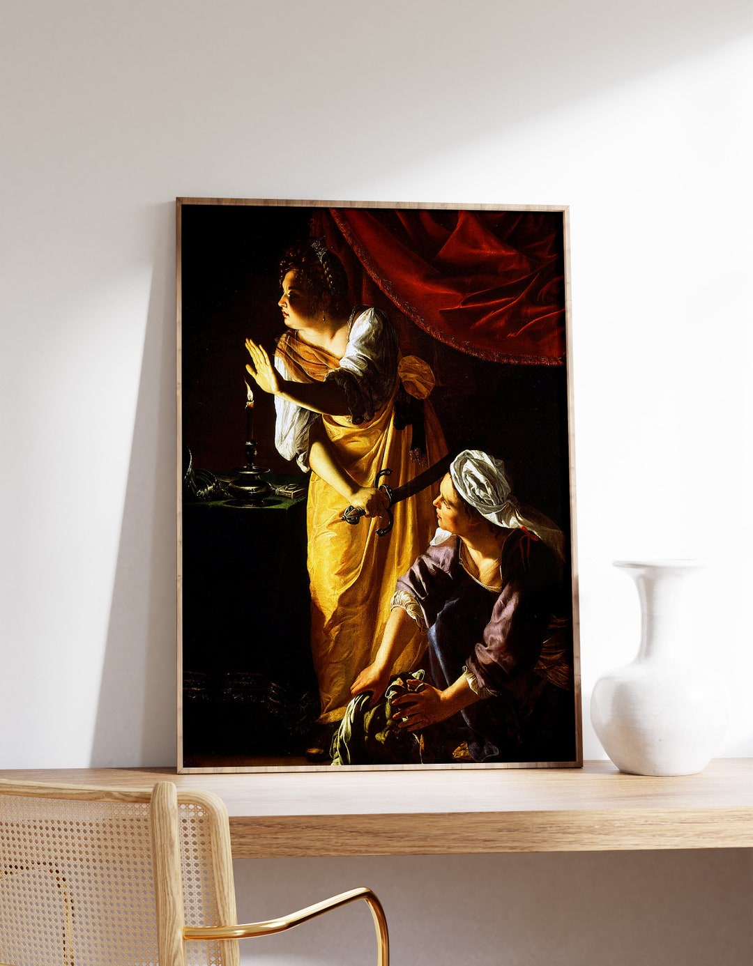 Vintage Print Artemisia Gentileschi Judith and Her Maidservant 1625